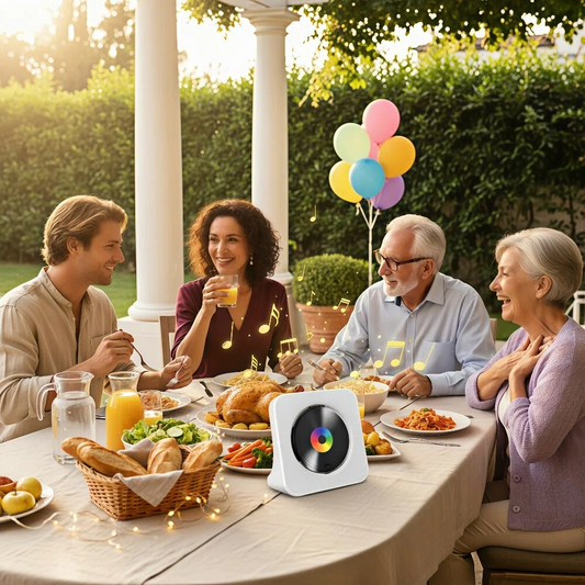 Gueray Lecteur CD Portable Bluetooth Bureau Blanc