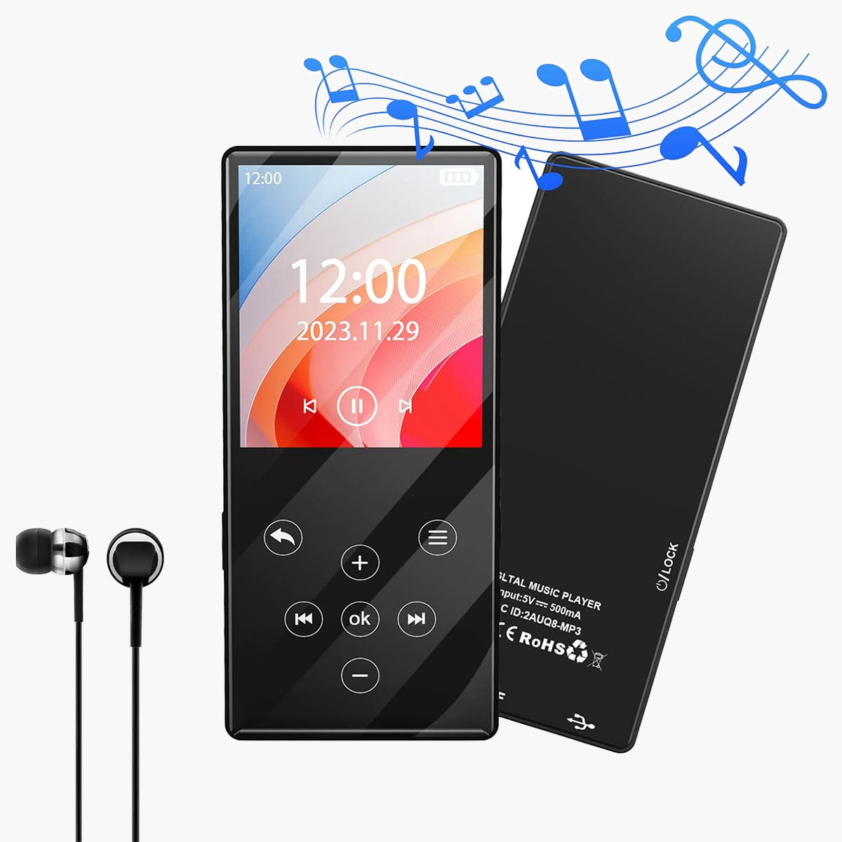MP3 Player Bluetooth with FM Radio Recorder 64GB (M3)