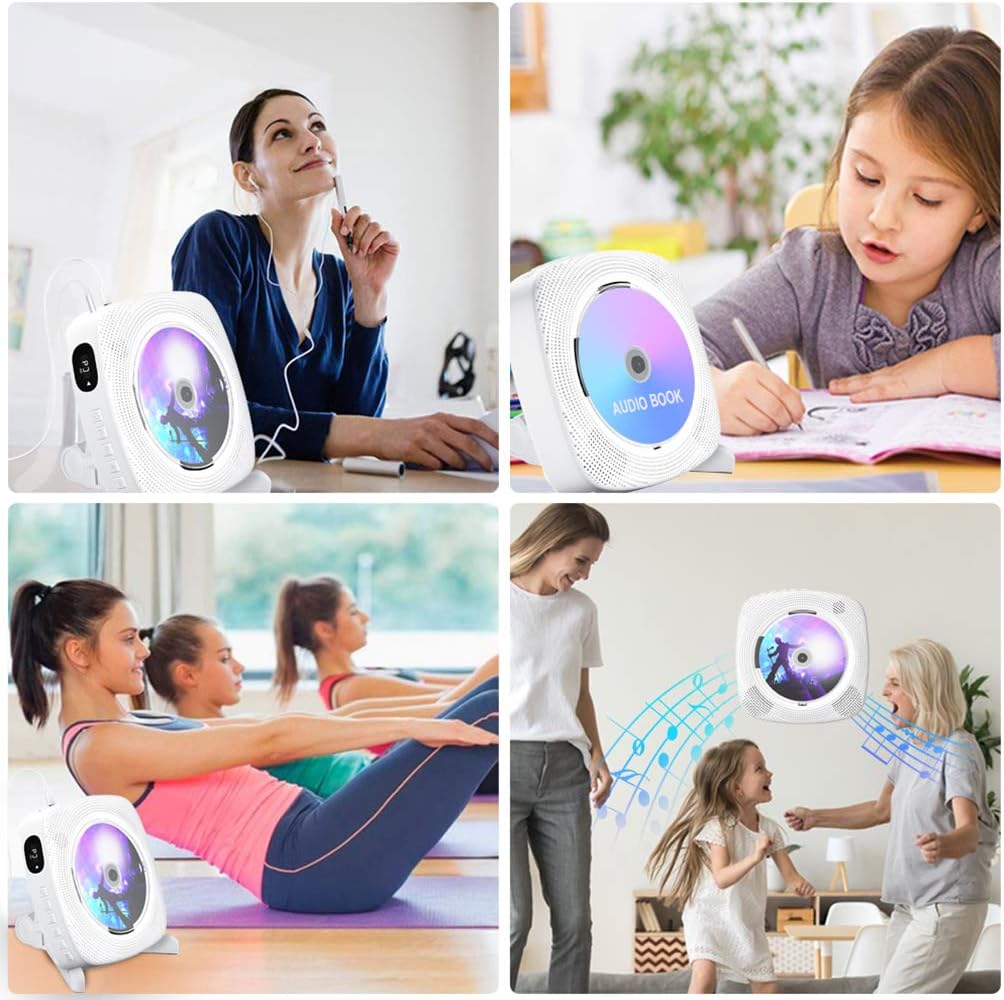 Gueray CD LCD Display Wall Mounted Built - in HiFi Speaker Bluetooth Player - GuerayGueray CD LCD Display Wall Mounted Built - in HiFi Speaker Bluetooth Player