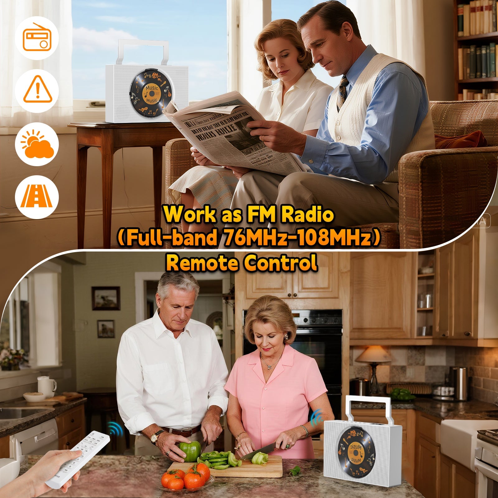 Gueray Portable CD Player for Home – Bluetooth | Hi - Fi Stereo | FM Radio - GuerayGueray Portable CD Player for Home – Bluetooth | Hi - Fi Stereo | FM Radio