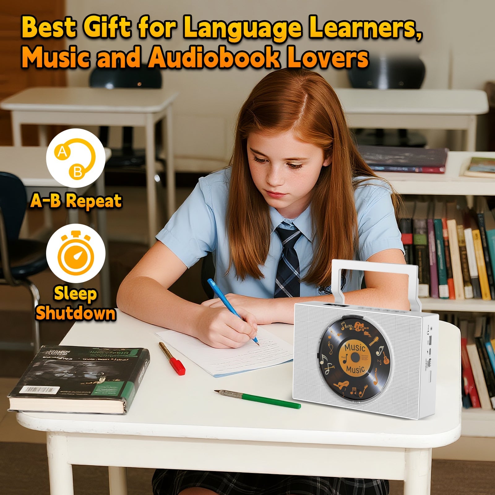 Gueray Portable CD Player for Home – Bluetooth | Hi - Fi Stereo | FM Radio - GuerayGueray Portable CD Player for Home – Bluetooth | Hi - Fi Stereo | FM Radio