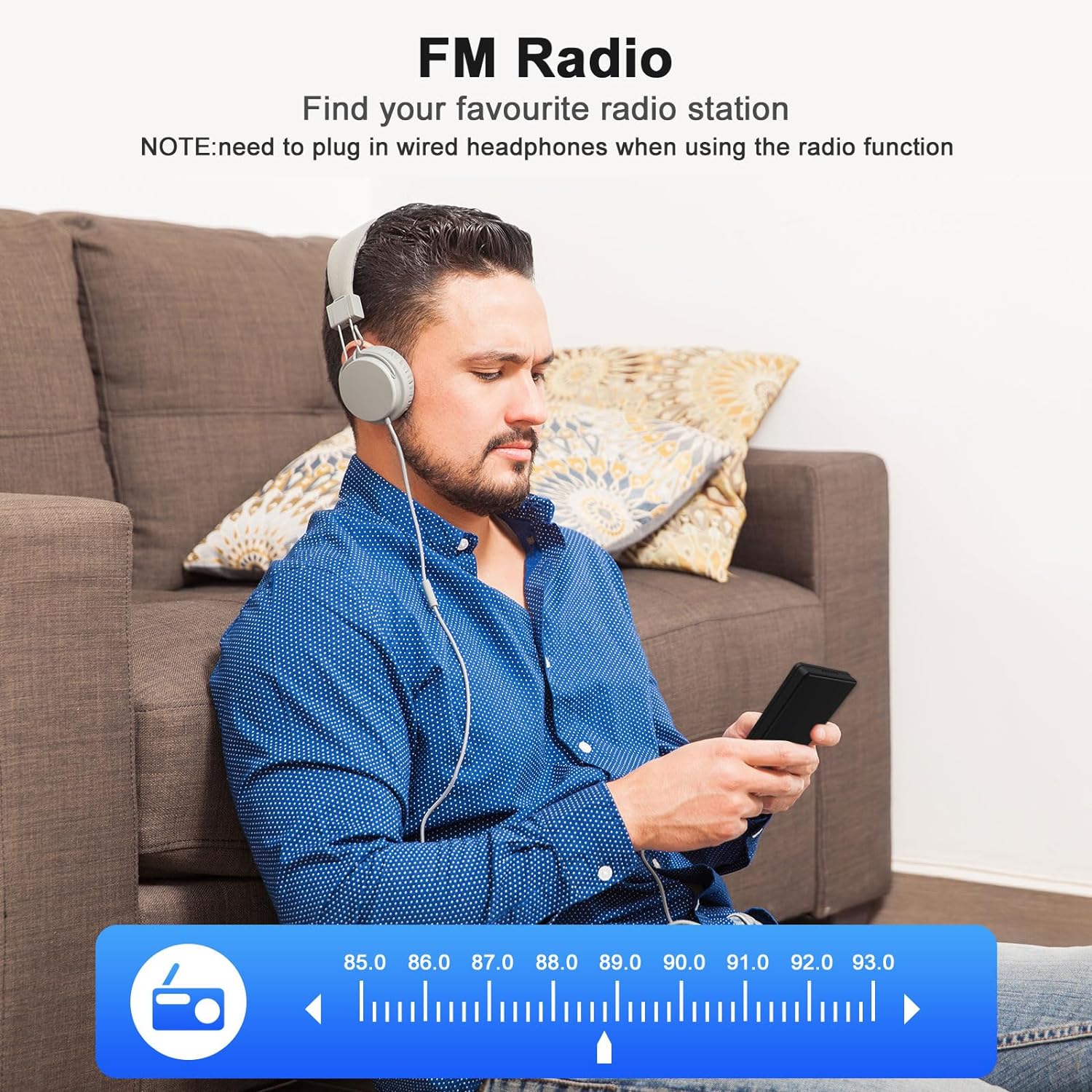 MP3 Player Bluetooth with FM Radio Recorder 64GB (M3) - GuerayMP3 Player Bluetooth with FM Radio Recorder 64GB (M3)