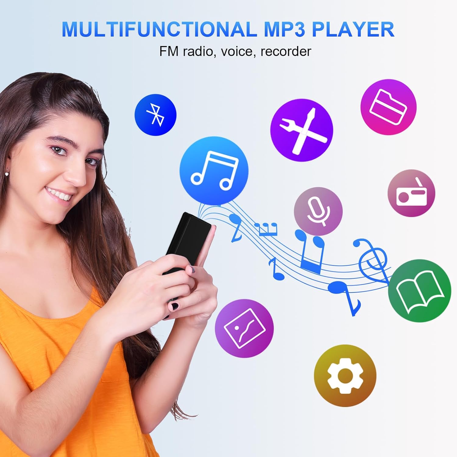 MP3 Players Bluetooth Support FM Radio Recorders TF Card (P5) - GuerayMP3 Players Bluetooth Support FM Radio Recorders TF Card (P5)