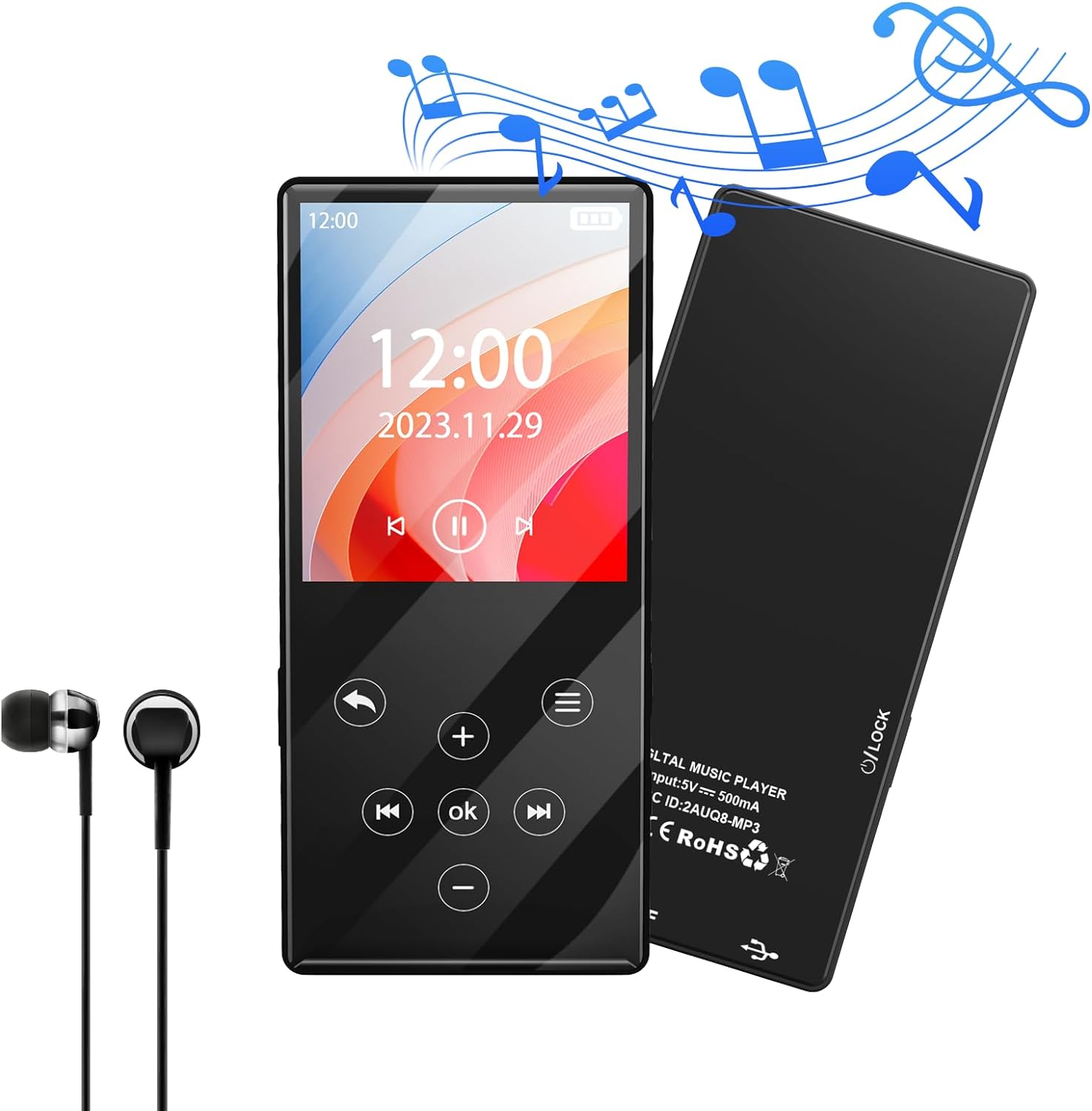 MP3 Player Bluetooth with FM Radio Recorder 64GB