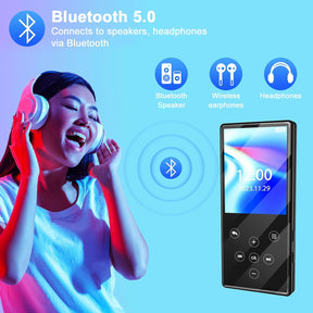 MP3 Player Bluetooth with FM Radio Recorder 64GB