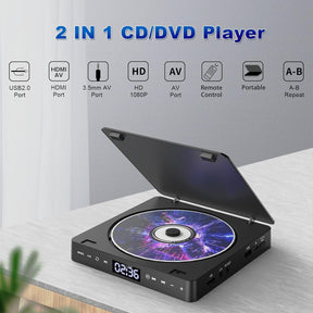 DVD Player All Region Free for TV with HD 1080P HDMI/AV USB/3.5MM AUX Port Remote Control