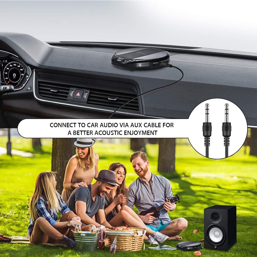 Gueray Portable CD Player HiFi Classic Personal CD Discman with Headphone