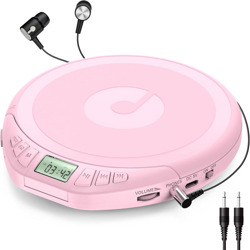 Gueray H01 Portable CD High Quality Sound Player with Free Earphones