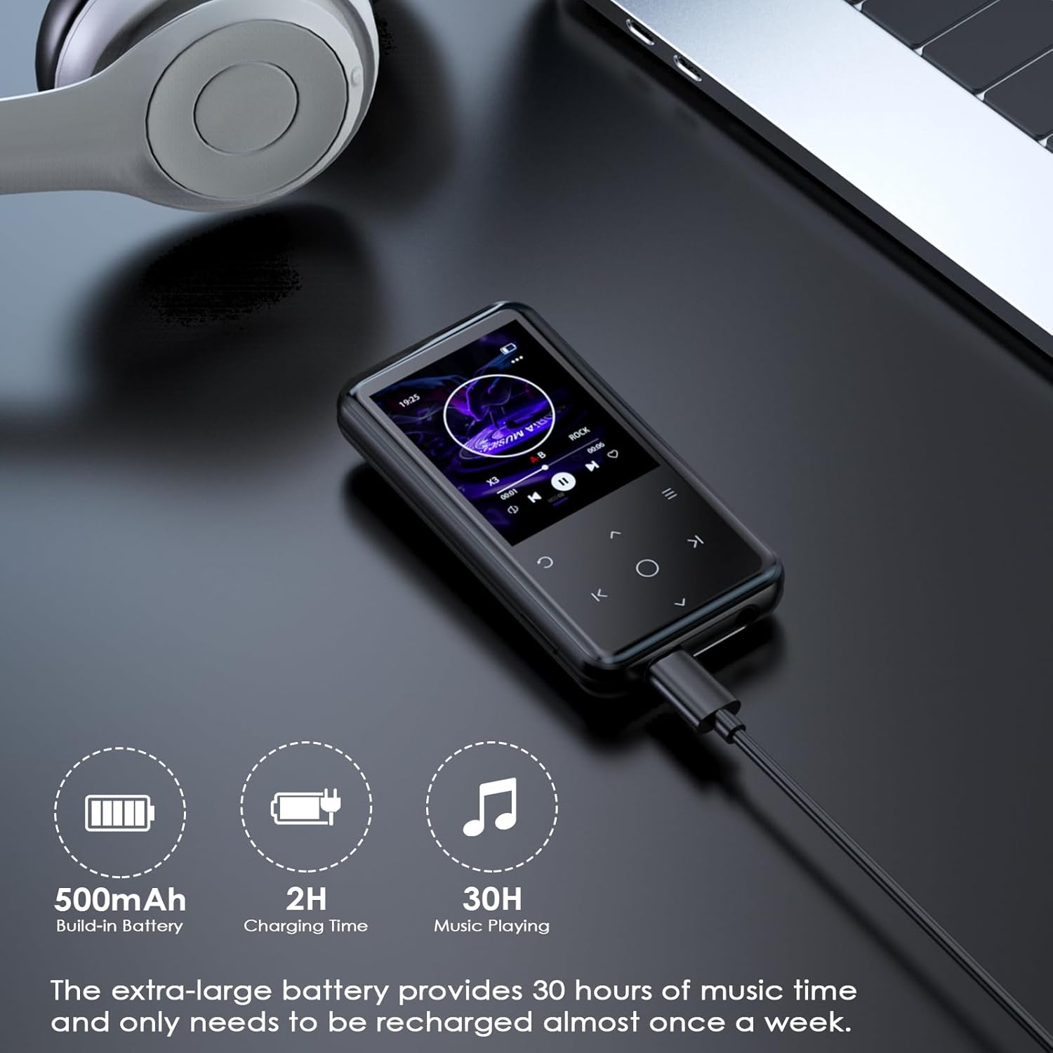 MP3 Player Bluetooth 128GB :with Clip MP3 Player