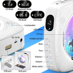 Gueray CD LCD Display Wall Mounted Built-in HiFi Speaker Bluetooth Player