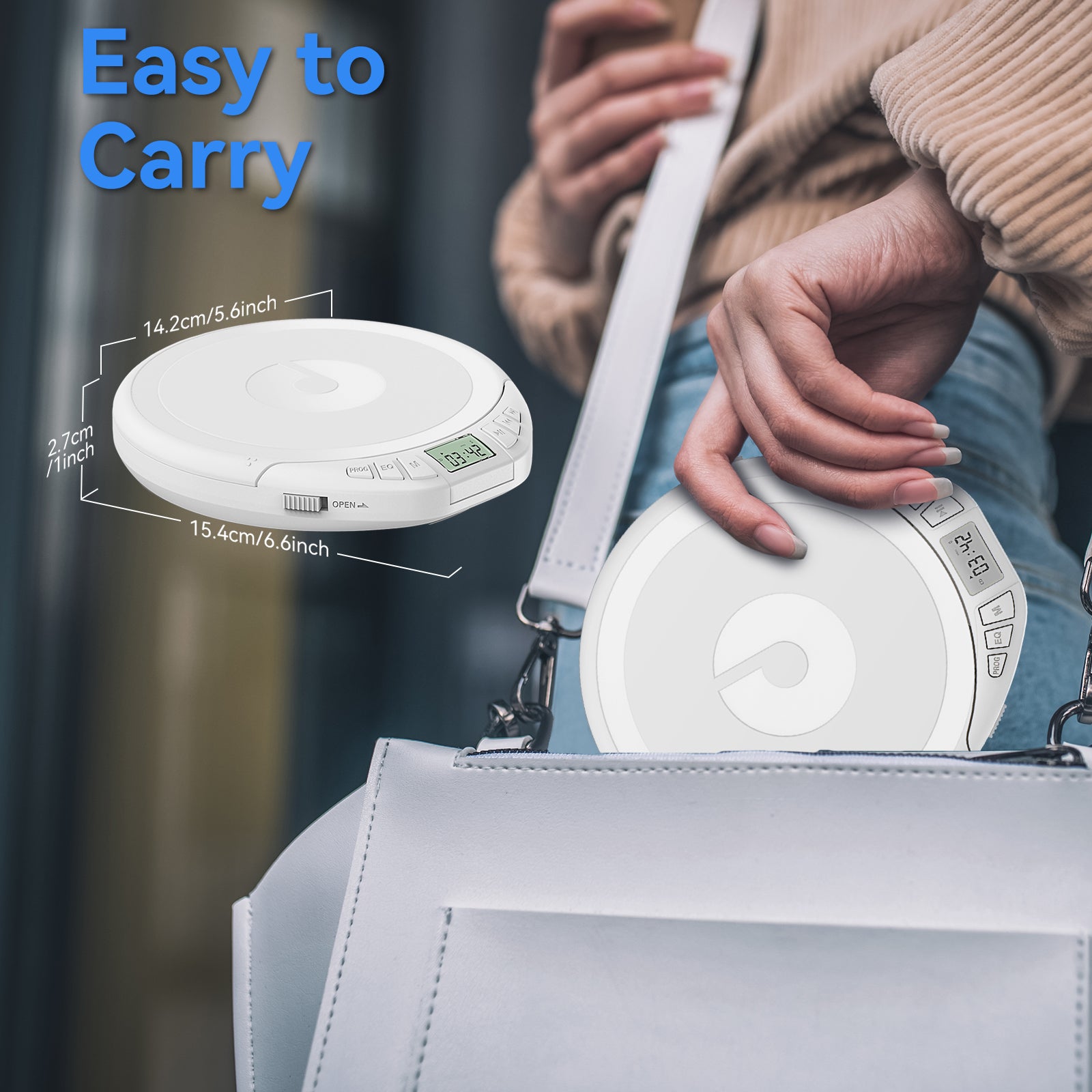 Gueray H01 Portable CD High Quality Sound Player with Free Earphones