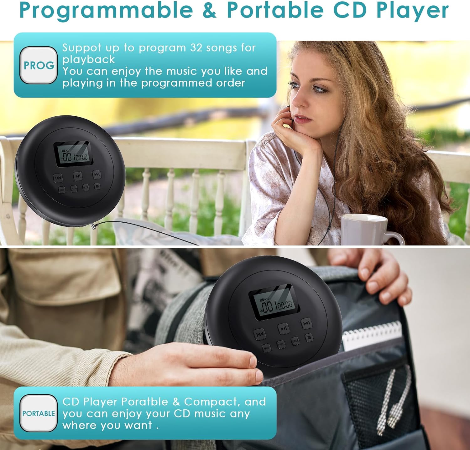 Player Portable CD Walkman : Portable CD Player