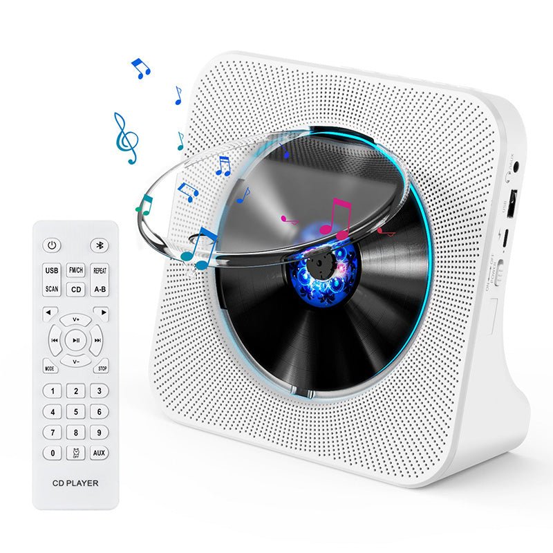 Gueray CD Player Portable Bluetooth Desktop Black & White - GuerayGueray CD Player Portable Bluetooth Desktop Black & White