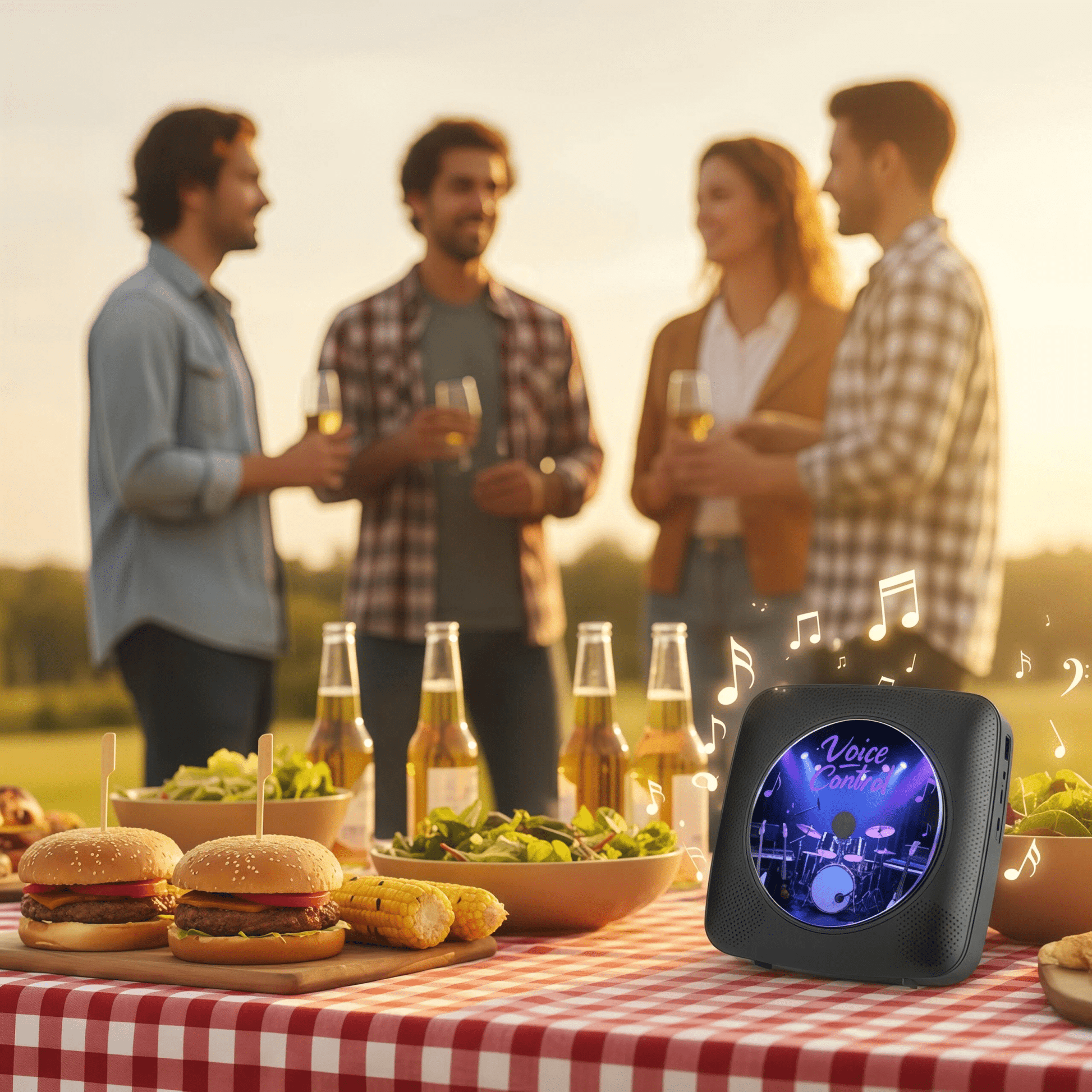 Gueray Y01 Voice - Controlled Portable CD Player – FM Radio - 1800mAh Rechargeable Battery - GuerayGueray Y01 Voice - Controlled Portable CD Player – FM Radio - 1800mAh Rechargeable Battery